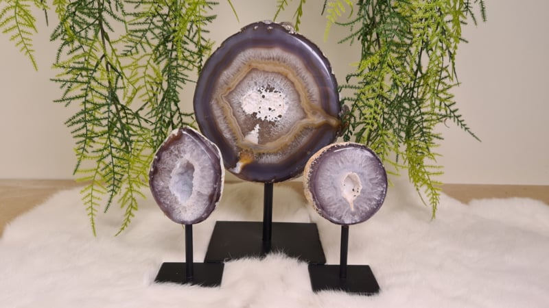 Agaat op standaard L No.16 - Afbeelding 3