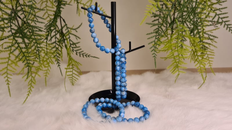 Blauwe Apatiet Armband- 8mm kraal