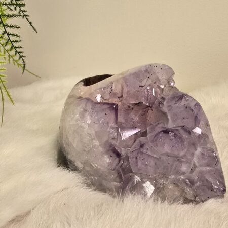 Amethist cluster waxinelicht 1