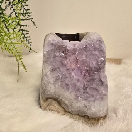 Amethist cluster waxinelicht 2