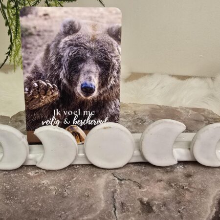 Keramiek Kaartenhouder Maanfasen Wit