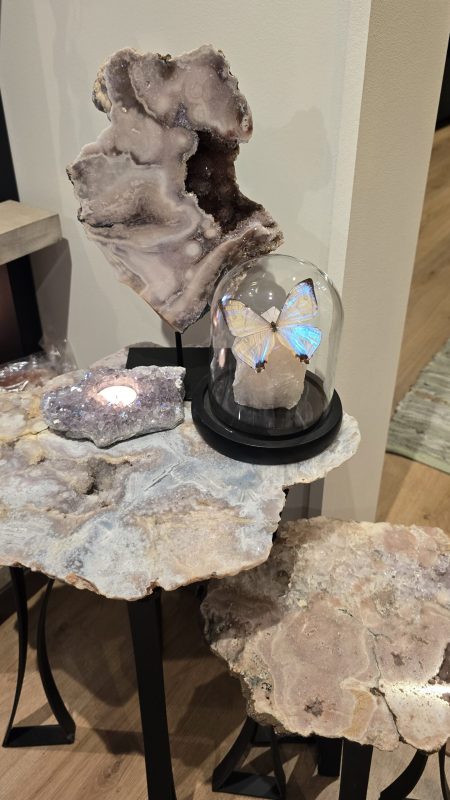 roze amethist edelstenen tafels